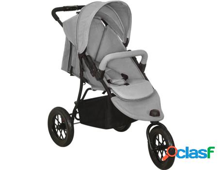 Carrito de Bebé VIDAXL s de Acero Gris Claro