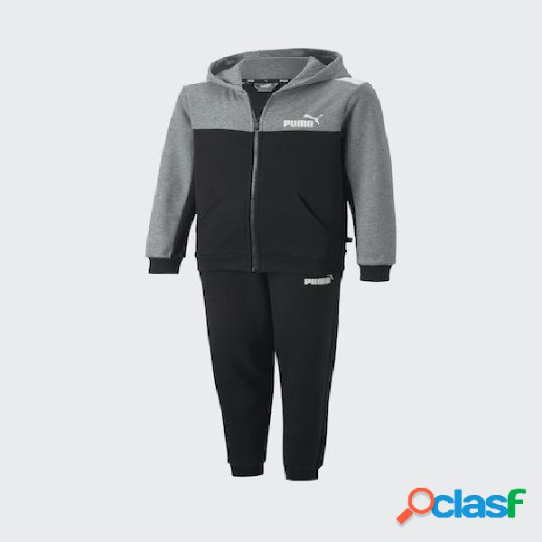 Chándal Puma ess block hooded suit gris niño