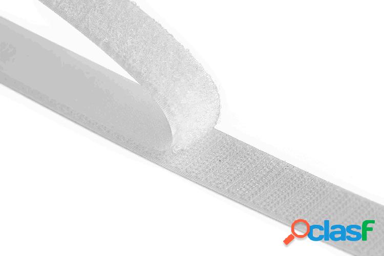 Cinta téxtil 20Mmx 25Mt blanco velcro
