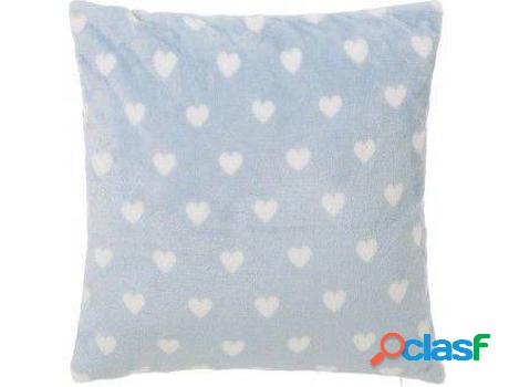 Cojín HOGAR Y MÁS Azul De Fraela Muy Suave Corazone (45x45