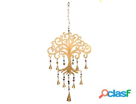 Colgante Árbol de la Vida Dorado de Metal 72*3*32cm