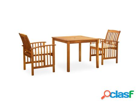 Conjunto Relax VIDAXL Blanco Madera (3 Piezas)