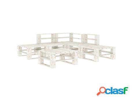 Conjunto Relax VIDAXL Blanco Madera (6 Piezas)