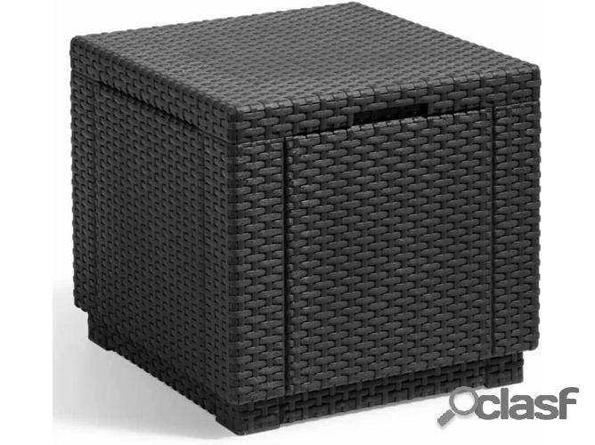 Cubo/pufe de almacenaje ALLIBERT grafito 213816