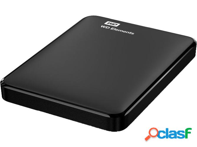 Disco HDD Externo WESTERN DIGITAL Elements (Negro - 750 GB -
