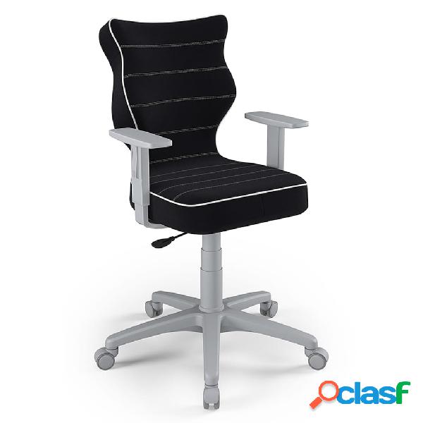 Entelo Silla juvenil ergonómica Duo Gray Jasmine 01 negra