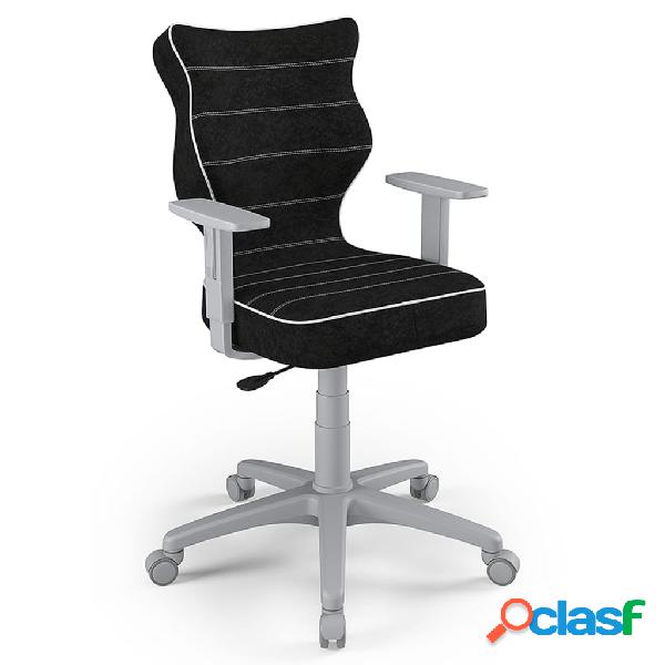 Entelo Silla juvenil ergonómica Duo Gray Visto 01 negra