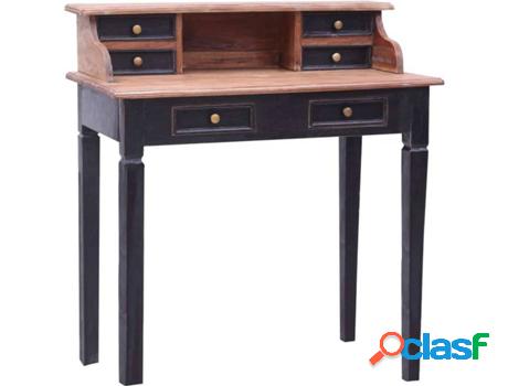 Escritorio VIDAXL Cajón Marrón (90x50x101cm - Madera