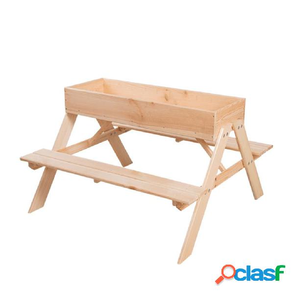 Esschert Design Mesa de pícnic/arenero para niños 2 en 1
