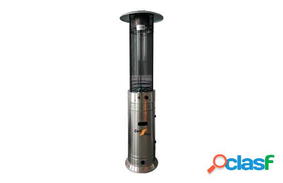 Estufa a gas exterior cilíndrica 13 kw acero inox
