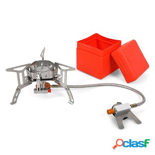 Estufa de camping portátil ultraligera 3500W con estuche de