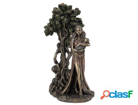 Figura Diosa Danu Gris de Resina 28X13X15cm Figura Bronce