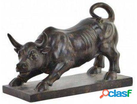 Figura HOGAR Y MÁS Decorativa De Toro De Resina Con Acabado