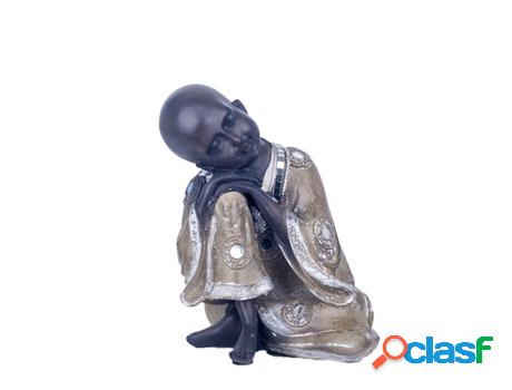 Figura Monje Dorado de Resina 21X17X16cm Figura de Buda
