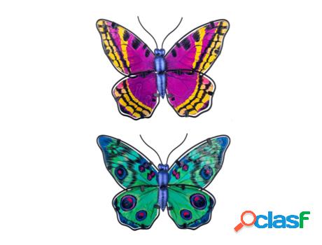 Figura de Animal Multicolor de Metal y Cristal 17*1*24cm Set