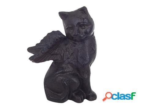 Figura de Animal Negro de Hierro Colado 15*7*11cm Gato con