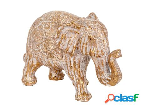 Figura de Elefante Blanco de Resina 12*7*17cm