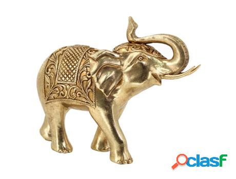 Figura de Elefante Dorado de Resina 23*11*27cm