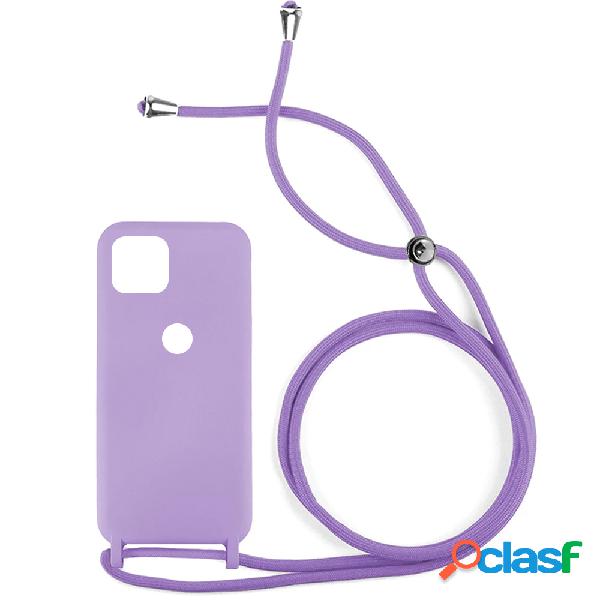 Funda SKYHE por Xiaomi Redmi 9C NFC Gel con Cordón Violeta