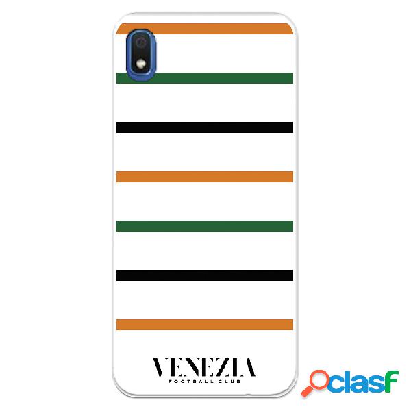 Funda para Samsung Galaxy A10 del Venezia Fondo Blanco Rayas
