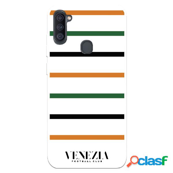 Funda para Samsung Galaxy A11 del Venezia Fondo Blanco Rayas