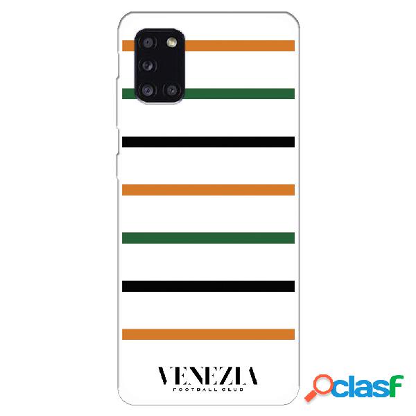 Funda para Samsung Galaxy A31 del Venezia Fondo Blanco Rayas