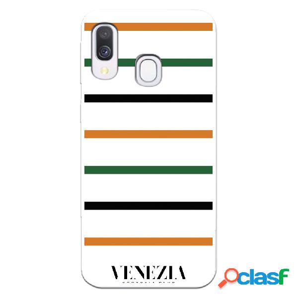 Funda para Samsung Galaxy A40 del Venezia Fondo Blanco Rayas