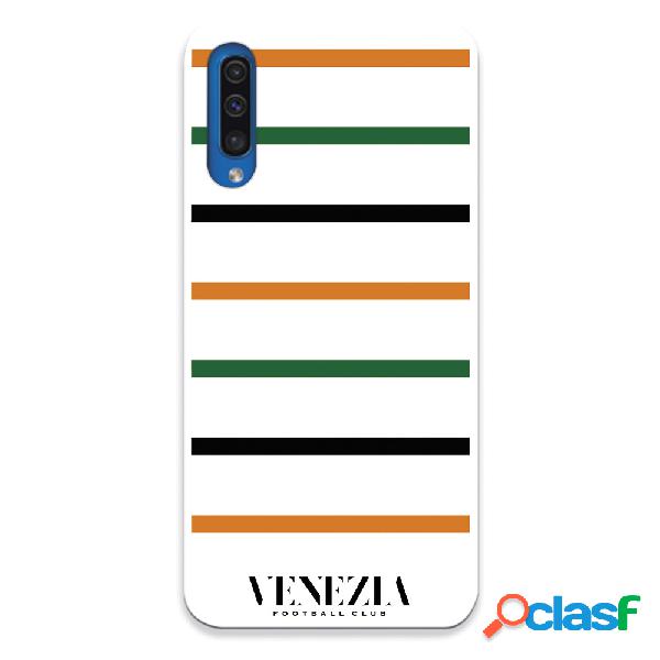 Funda para Samsung Galaxy A50 del Venezia Fondo Blanco Rayas