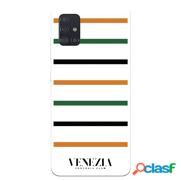 Funda para Samsung Galaxy A51 del Venezia Fondo Blanco Rayas