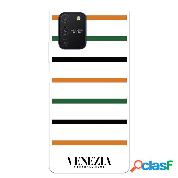 Funda para Samsung Galaxy A91 del Venezia Fondo Blanco Rayas