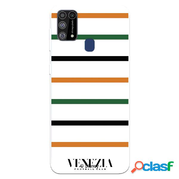 Funda para Samsung Galaxy M31 del Venezia Fondo Blanco Rayas
