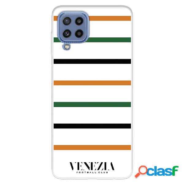 Funda para Samsung Galaxy M32 del Venezia Fondo Blanco Rayas