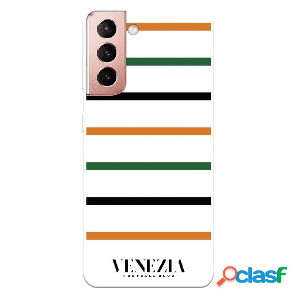 Funda para Samsung Galaxy S21 del Venezia Fondo Blanco Rayas
