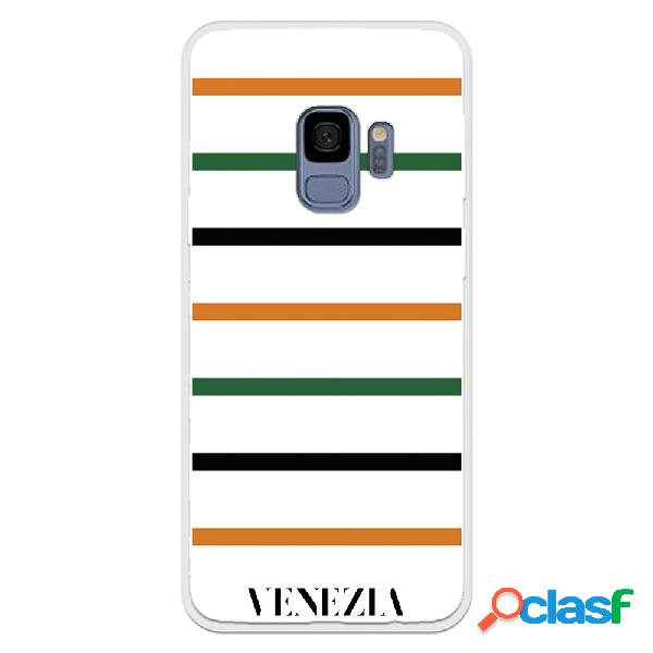 Funda para Samsung Galaxy S9 del Venezia Fondo Blanco Rayas