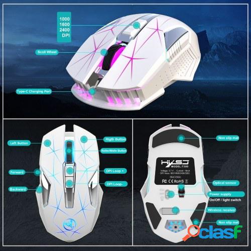 HXSJ T300 2.4G Ratón inalámbrico Ratón ergonómico 3 DPI