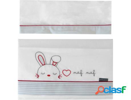 Juego de Sábanas NAF NAF Cuna Rabbit Rojo (120 x 160 cm)
