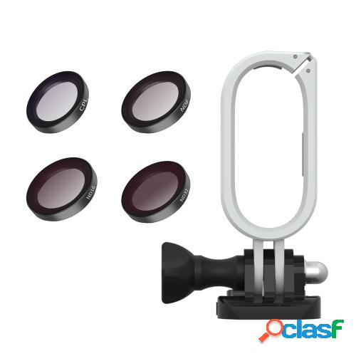 Kit de filtro de cámara TELESIN con 4 filtros (CPL + ND8 +