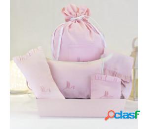 Kit regalo fundas accesorios bebé rosa