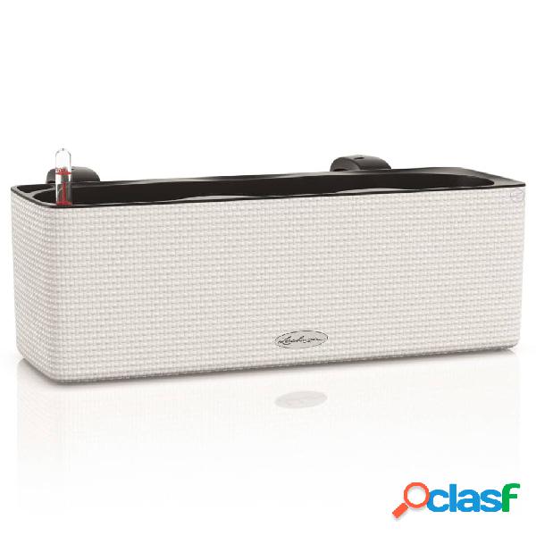 LECHUZA Jardinera CUBE color triple con ganchos blanco