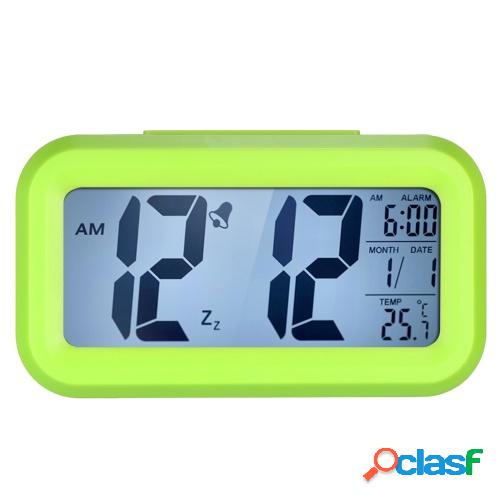 LED Reloj despertador digital Repetición Snooze Sensor