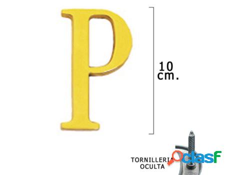 Letra latón p 10 cm. con tornilleria oculta (blister 1