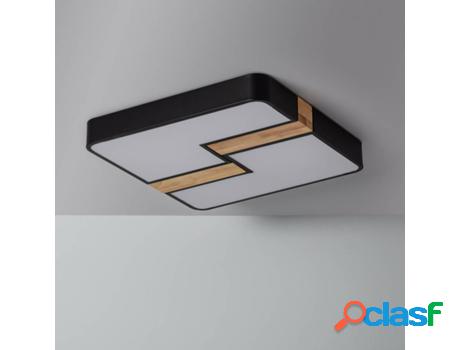 Lámpara LED LEDKIA Quadrado (Negro - LED Integrado - 35 W)
