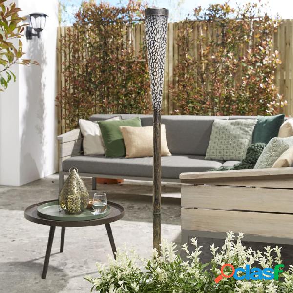 Luxform Farol solar LED para jardín Plymouth gris