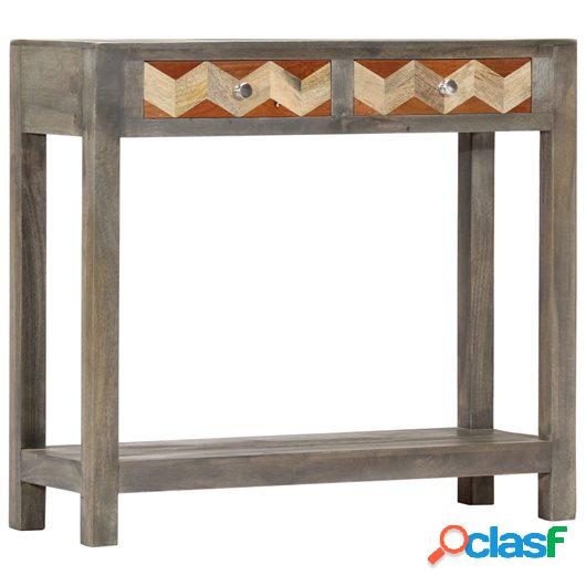 Mesa consola de madera maciza de mango gris 86x30x76 cm