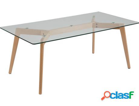 Mesa de Centro BELIANI Hudson (Transparente - Cristal