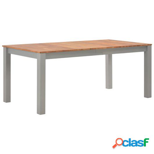 Mesa de comedor 180x90x74 cm madera maciza de roble