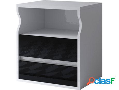 Mesita de Noche MÓVEIS BONITOS Tamy (Blanco y Negro -