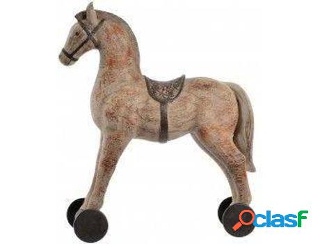 Metal HOGAR Y MÁS Caballo Sobre Rueda De Para Decorar En