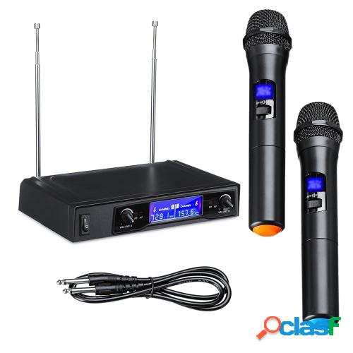 Micrófonos Karaoke UHF Professional 2 CH Inalámbrico