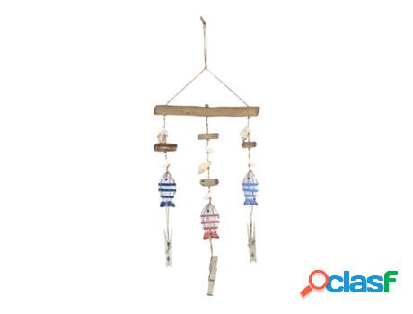 Movil Peces Con Madera Deriva Decoración Colgantes